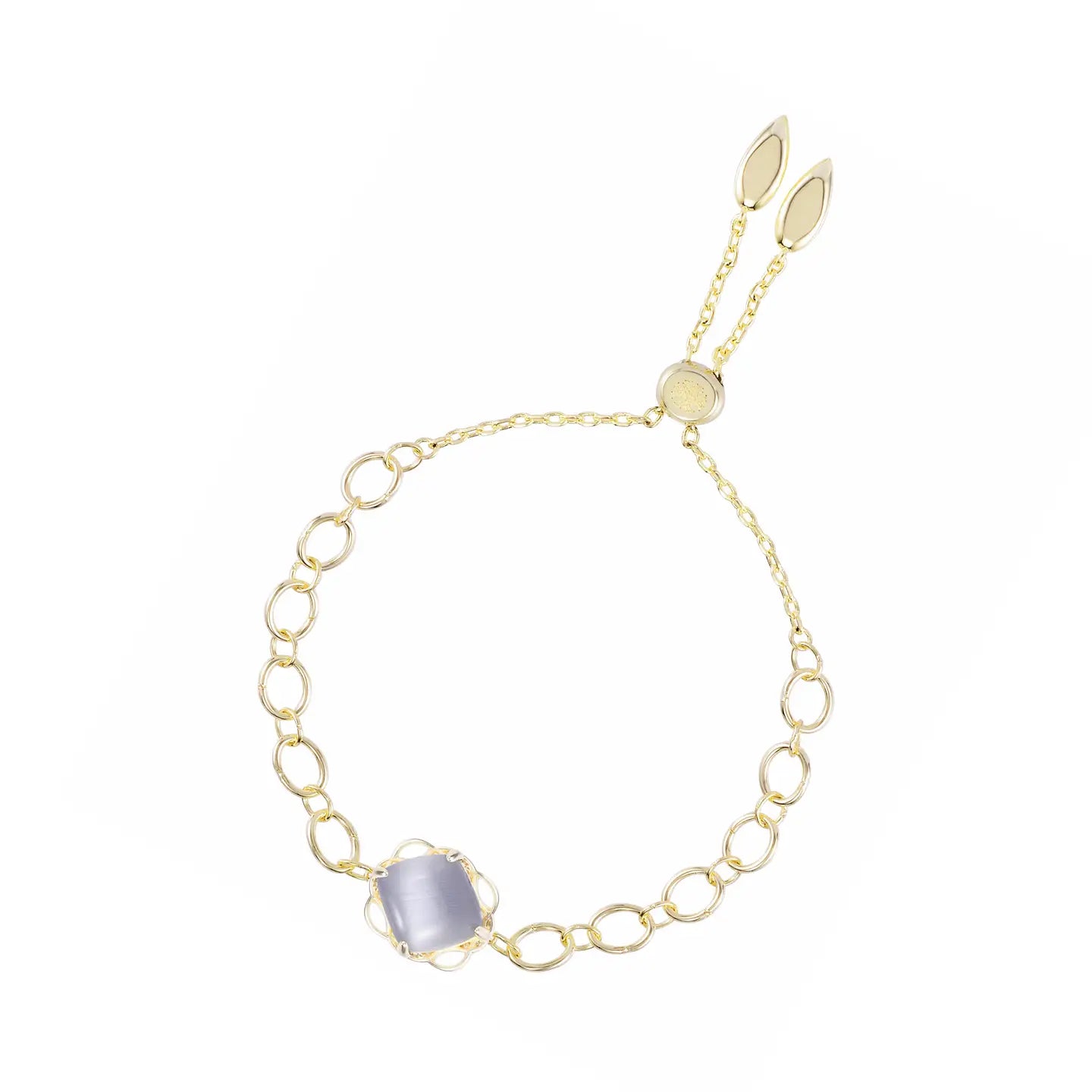 Natalie Wood - Blossom Adjustable Bracelet in Slate Cat's Eye/Gold-110 Jewelry & Hair-Natalie Wood-July & June Women's Fashion Boutique Located in San Antonio, Texas