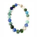 The Dori Beaded Necklace - Blue Mix-110 Jewelry & Hair-Gemelli-July & June Women's Fashion Boutique Located in San Antonio, Texas