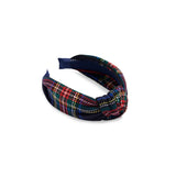 Tartan Knotted Headband - Navy-130 ACCESSORIES-SHIRALEAH-July & June Women's Fashion Boutique Located in San Antonio, Texas