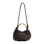 Dottie Gold Top Handle Bag - Espresso-130 Accessories-MELIE BIANCO-July & June Women's Fashion Boutique Located in San Antonio, Texas