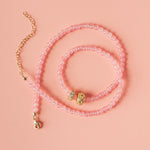 Double Beaded Necklace Set - Pink-110 Jewelry & Hair-MacRae & Co-July & June Women's Fashion Boutique Located in San Antonio, Texas