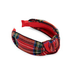 Tartan Knotted Headband - Red-130 ACCESSORIES-SHIRALEAH-July & June Women's Fashion Boutique Located in San Antonio, Texas