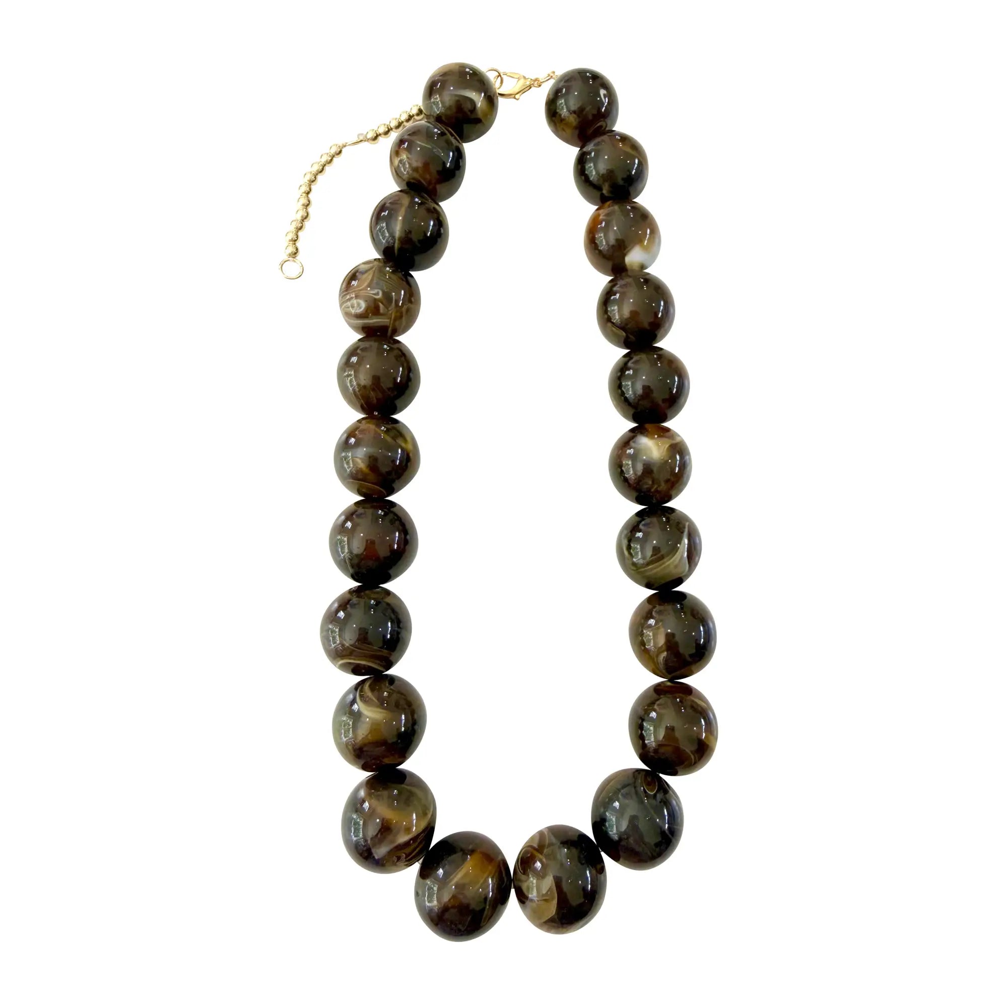The Carter Beaded Necklace - Brown-110 Jewelry & Hair-Gemelli-July & June Women's Fashion Boutique Located in San Antonio, Texas