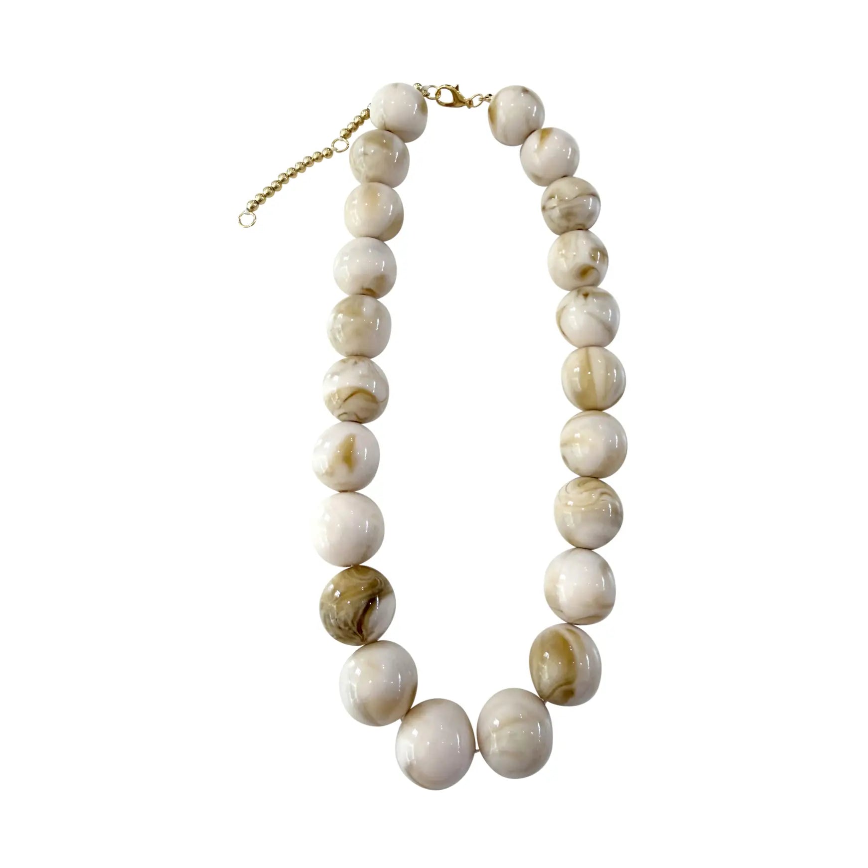 The Carter Beaded Necklace - Cream-110 Jewelry & Hair-Gemelli-July & June Women's Fashion Boutique Located in San Antonio, Texas
