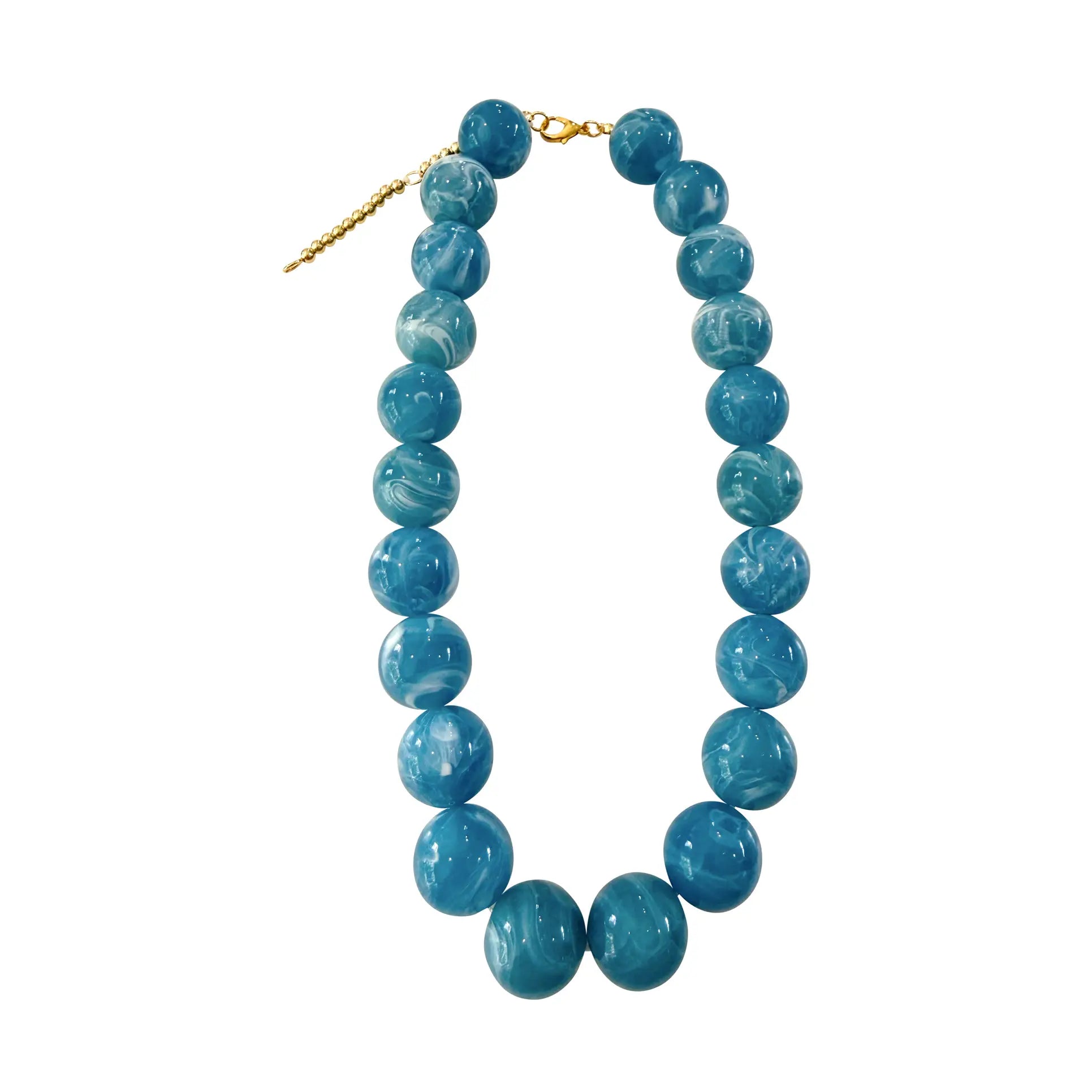 The Carter Beaded Necklace - Teal-110 Jewelry & Hair-Gemelli-July & June Women's Fashion Boutique Located in San Antonio, Texas