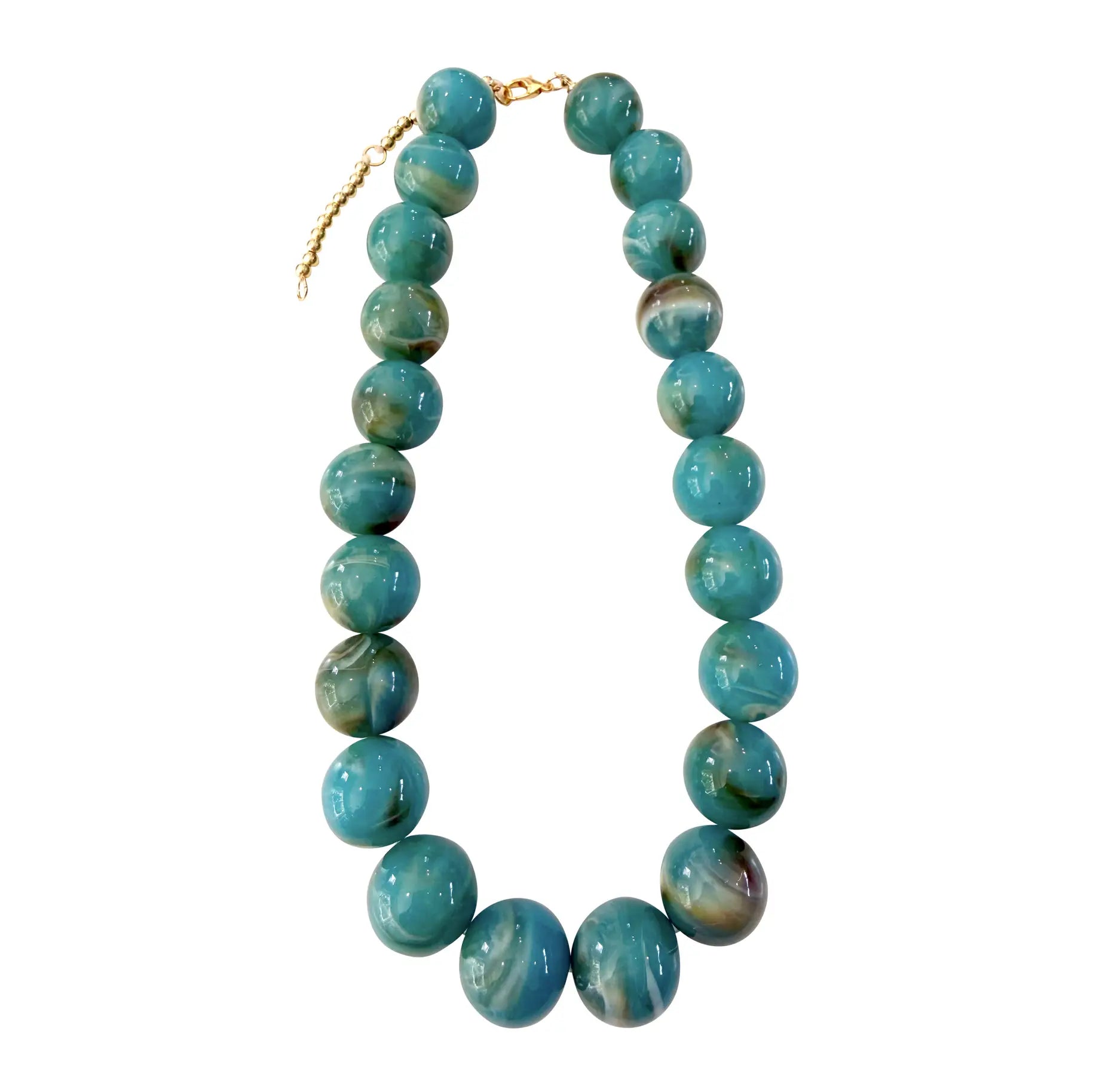 The Carter Beaded Necklace - Turquoise-110 Jewelry & Hair-Gemelli-July & June Women's Fashion Boutique Located in San Antonio, Texas