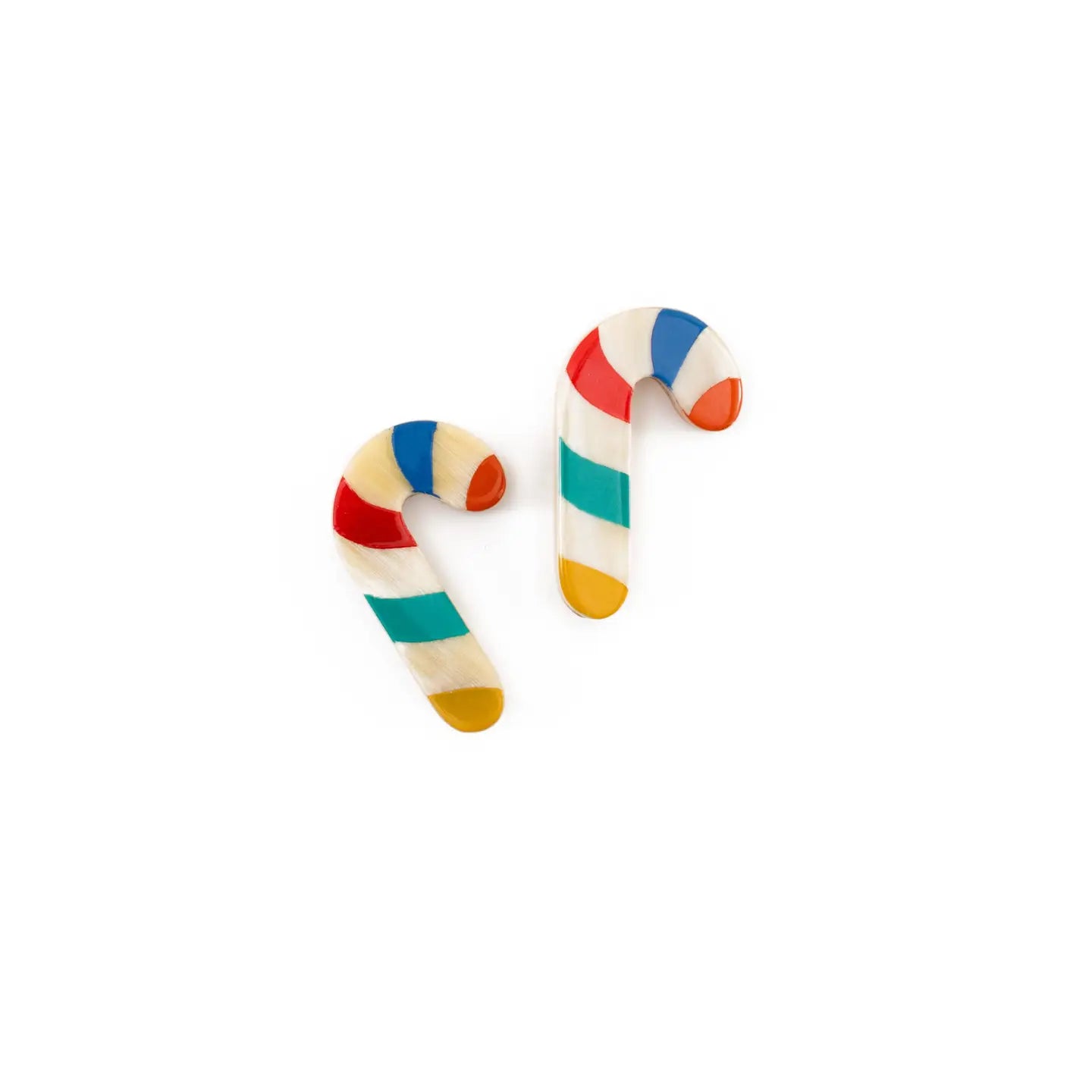 Sunshine Tienda - Rainbow Candy Cane Earrings-110 Jewelry & Hair-Sunshine Tienda-July & June Women's Fashion Boutique Located in San Antonio, Texas