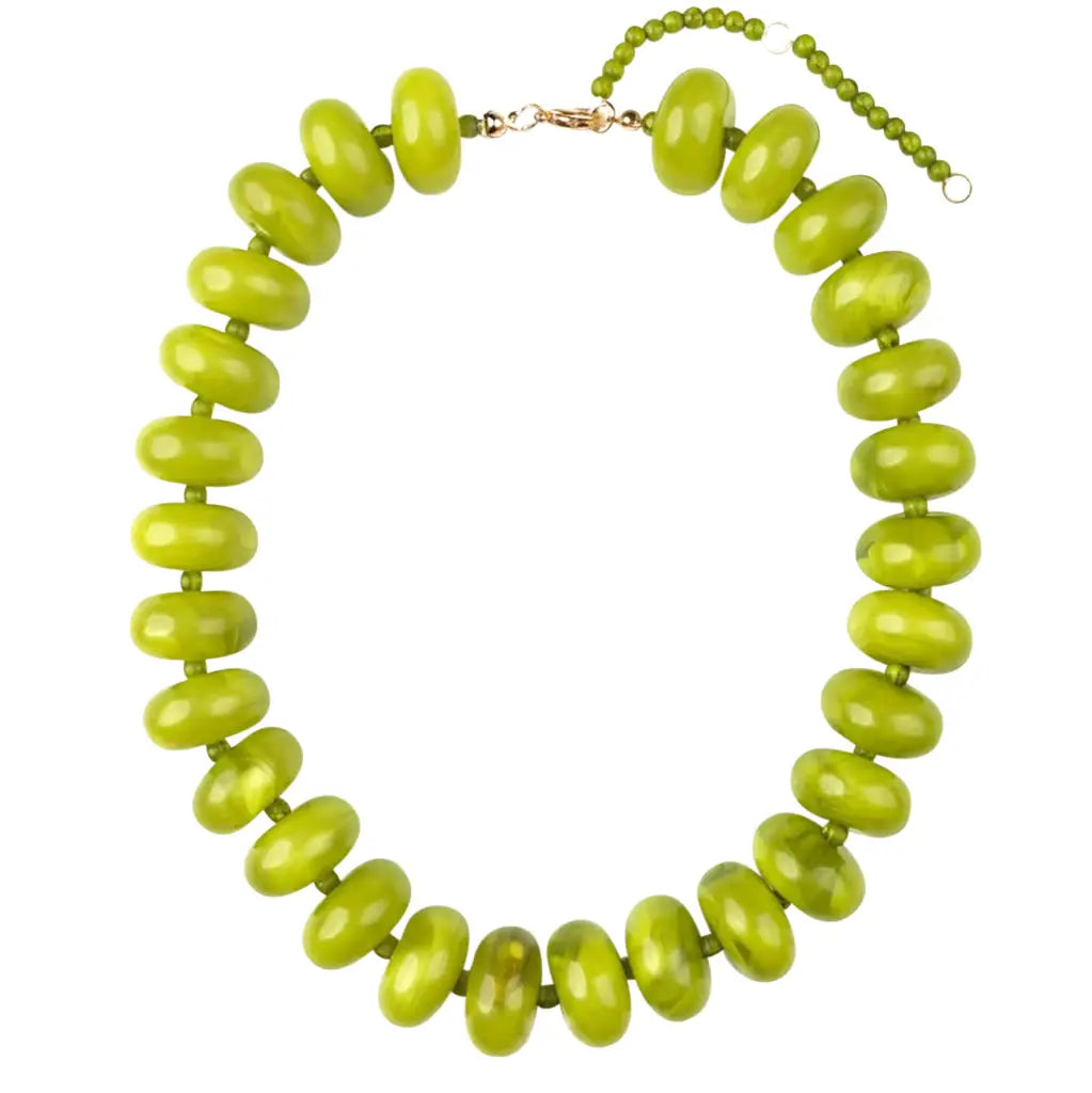 The Bailey Beaded Necklace - Chartreuse-110 Jewelry & Hair-Gemelli-July & June Women's Fashion Boutique Located in San Antonio, Texas