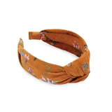 Floral Knotted Headband - Rust-130 ACCESSORIES-SHIRALEAH-July & June Women's Fashion Boutique Located in San Antonio, Texas