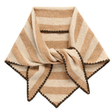 Oatmeal & Brown Triangle Scarf-130 Accessories-SHIRALEAH-July & June Women's Fashion Boutique Located in San Antonio, Texas