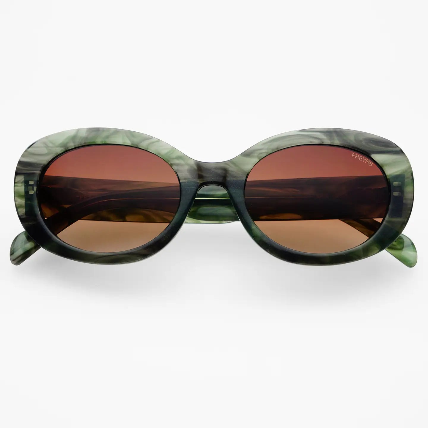 FREYRS - Aria Acetate Women's Oval Sunglasses - Emerald-130 Accessories-FREYRS-July & June Women's Fashion Boutique Located in San Antonio, Texas