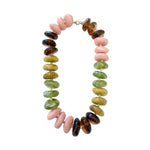 The Delray Beaded Necklace - Blush/Green Mix-110 Jewelry & Hair-Gemelli-July & June Women's Fashion Boutique Located in San Antonio, Texas