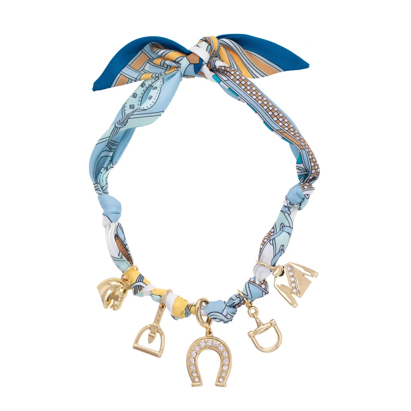 Scarf Necklace - Blue Western Multi-110 Jewelry & Hair-Canvas Style-July & June Women's Fashion Boutique Located in San Antonio, Texas