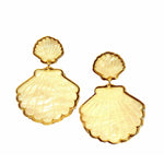Bohemian Gemme - Ivory Seashell Dangle Earrings-110 Jewelry & Hair-Bohemian Gemme-July & June Women's Fashion Boutique Located in San Antonio, Texas