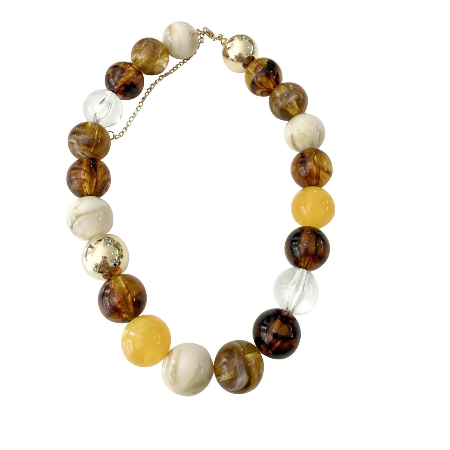 The Dora Beaded Necklace - Brown Mix-110 Jewelry & Hair-Gemelli-July & June Women's Fashion Boutique Located in San Antonio, Texas