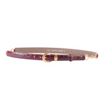 Skinny Croco Belt - Burgundy-130 ACCESSORIES-Most Wanted USA-July & June Women's Fashion Boutique Located in San Antonio, Texas
