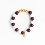 Michelle McDowell - Myles Bracelet - Maroon & White-110 Jewelry & Hair-Michelle McDowell-July & June Women's Fashion Boutique Located in San Antonio, Texas