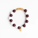 Michelle McDowell - Myles Bracelet - Maroon & White-110 Jewelry & Hair-Michelle McDowell-July & June Women's Fashion Boutique Located in San Antonio, Texas