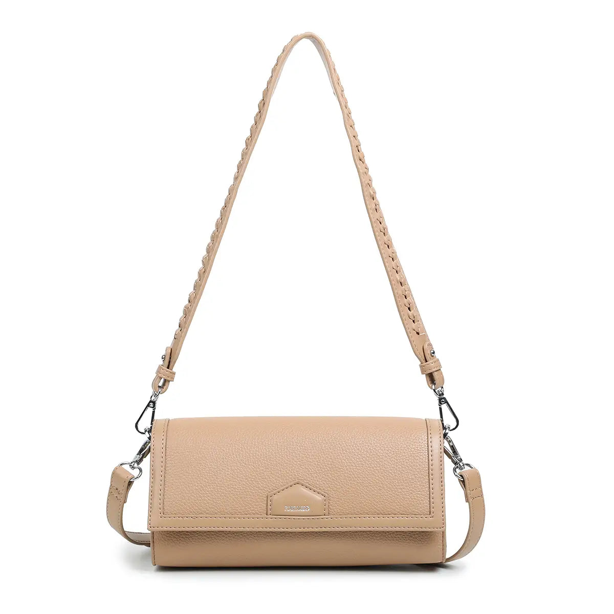Pixie Mood - Krista - Recycled Vegan Shoulder Bag - Latte Pebbled-130 Accessories-PIXIE MOOD-July & June Women's Fashion Boutique Located in San Antonio, Texas