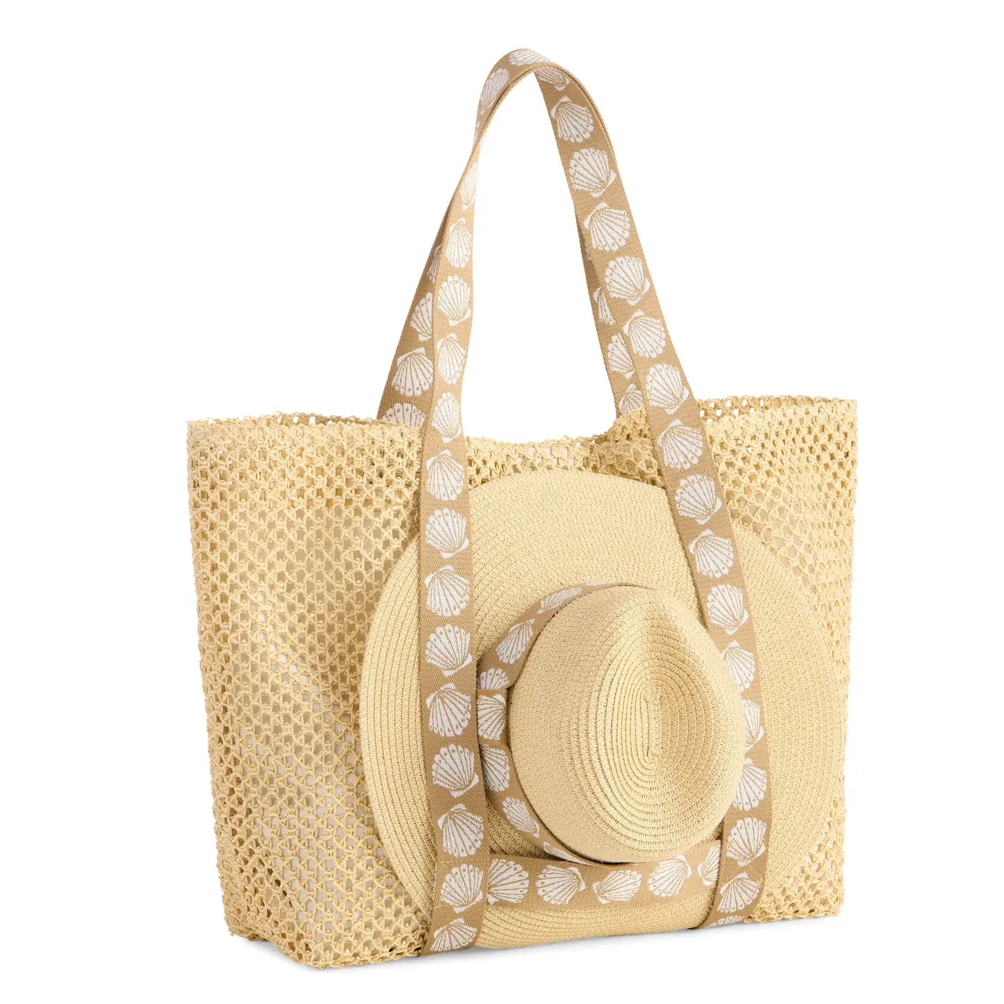 Shelly Tote Bag & Hat Set-130 ACCESSORIES-SHIRALEAH-July & June Women's Fashion Boutique Located in San Antonio, Texas