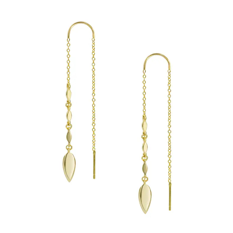 Natalie Wood - Grace Ear Threaders in Gold-110 Jewelry & Hair-Natalie Wood-July & June Women's Fashion Boutique Located in San Antonio, Texas