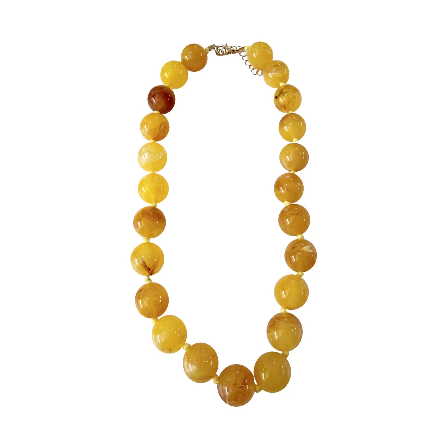 The Mabry Beaded Necklace - Golden Yellow-110 Jewelry & Hair-Gemelli-July & June Women's Fashion Boutique Located in San Antonio, Texas