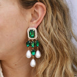 Treasure Jewels - Meant to Shine Statement Earrings - Emerald-110 Jewelry & Hair-Treasure Jewels-July & June Women's Fashion Boutique Located in San Antonio, Texas