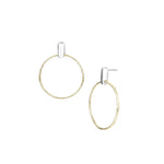 Natalie Wood - Horizon Circle Statement Earrings in Gold/Silver-110 Jewelry & Hair-Natalie Wood-July & June Women's Fashion Boutique Located in San Antonio, Texas