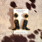 Bohemian Gemme - Donna Cowgirl Boot Earrings-110 Jewelry & Hair-Bohemian Gemme-July & June Women's Fashion Boutique Located in San Antonio, Texas