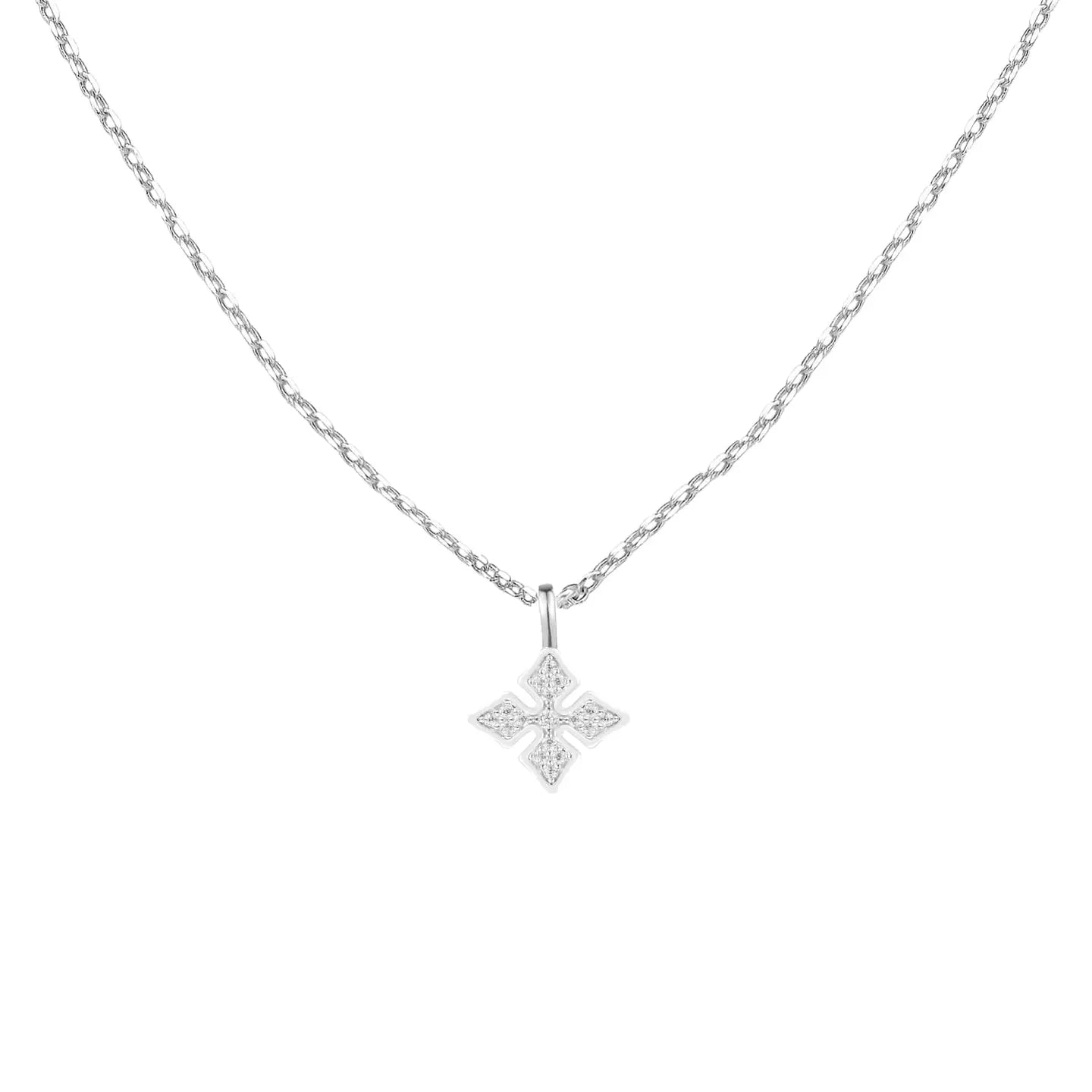 Natalie Wood - Shine Bright Cross Necklace - Silver-110 Jewelry & Hair-Natalie Wood-July & June Women's Fashion Boutique Located in San Antonio, Texas