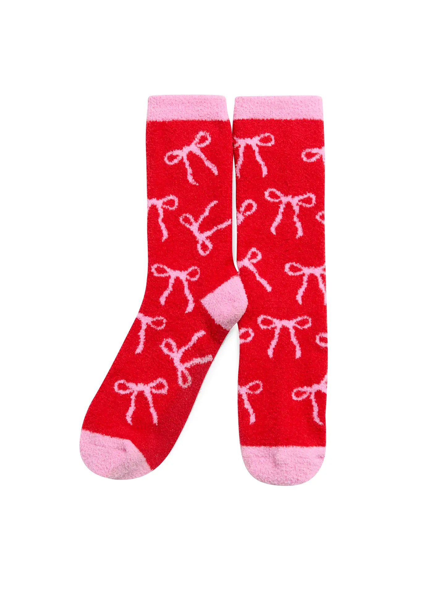 Red Bow Home Socks-140 Gifts + Home-SHIRALEAH-July & June Women's Fashion Boutique Located in San Antonio, Texas