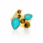 Easton Elle - Ultra Haven Ring - Turquoise & Tigers Eye-110 Jewelry & Hair-Easton Elle-July & June Women's Fashion Boutique Located in San Antonio, Texas