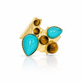 Easton Elle - Ultra Haven Ring - Turquoise & Tigers Eye-110 Jewelry & Hair-Easton Elle-July & June Women's Fashion Boutique Located in San Antonio, Texas