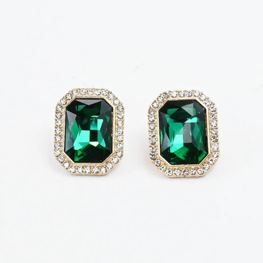 Treasure Jewels - Simply Holiday Stud Earrings - Green-110 Jewelry & Hair-Treasure Jewels-July & June Women's Fashion Boutique Located in San Antonio, Texas