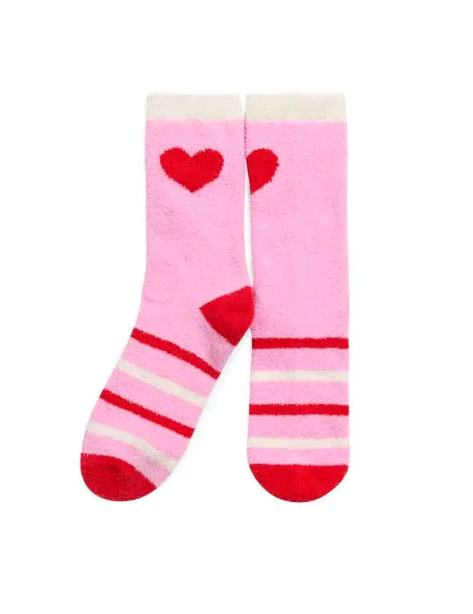 Pink Heart Home Socks-140 Gifts + Home-SHIRALEAH-July & June Women's Fashion Boutique Located in San Antonio, Texas