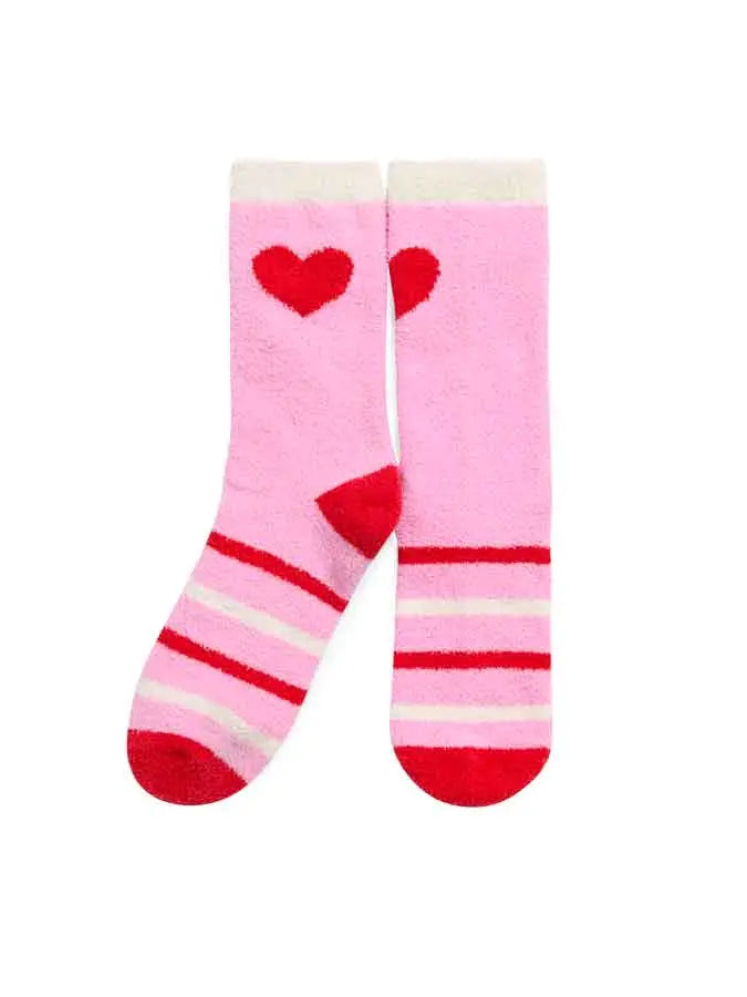 Pink Heart Home Socks-140 Gifts + Home-SHIRALEAH-July & June Women's Fashion Boutique Located in San Antonio, Texas