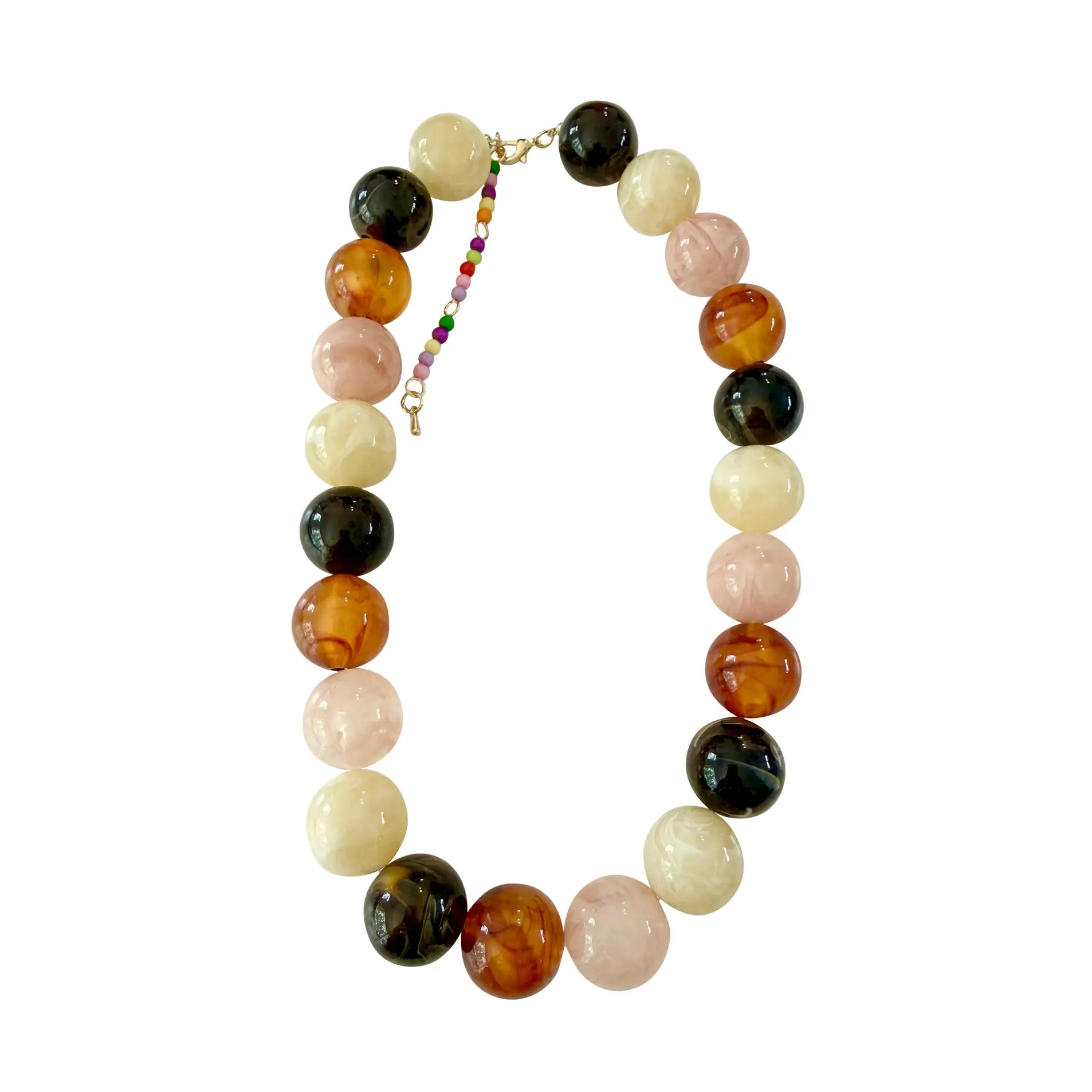 The Cece Beaded Necklace - Neutral Multi-110 Jewelry & Hair-Gemelli-July & June Women's Fashion Boutique Located in San Antonio, Texas