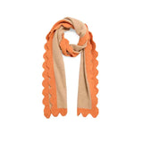 The Melody Scarf - Tan & Orange-130 Accessories-SHIRALEAH-July & June Women's Fashion Boutique Located in San Antonio, Texas
