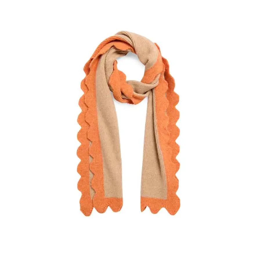 The Melody Scarf - Tan & Orange-130 Accessories-SHIRALEAH-July & June Women's Fashion Boutique Located in San Antonio, Texas