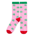 Peppermint Home Socks - Pink-140 Gifts + Home-SHIRALEAH-July & June Women's Fashion Boutique Located in San Antonio, Texas