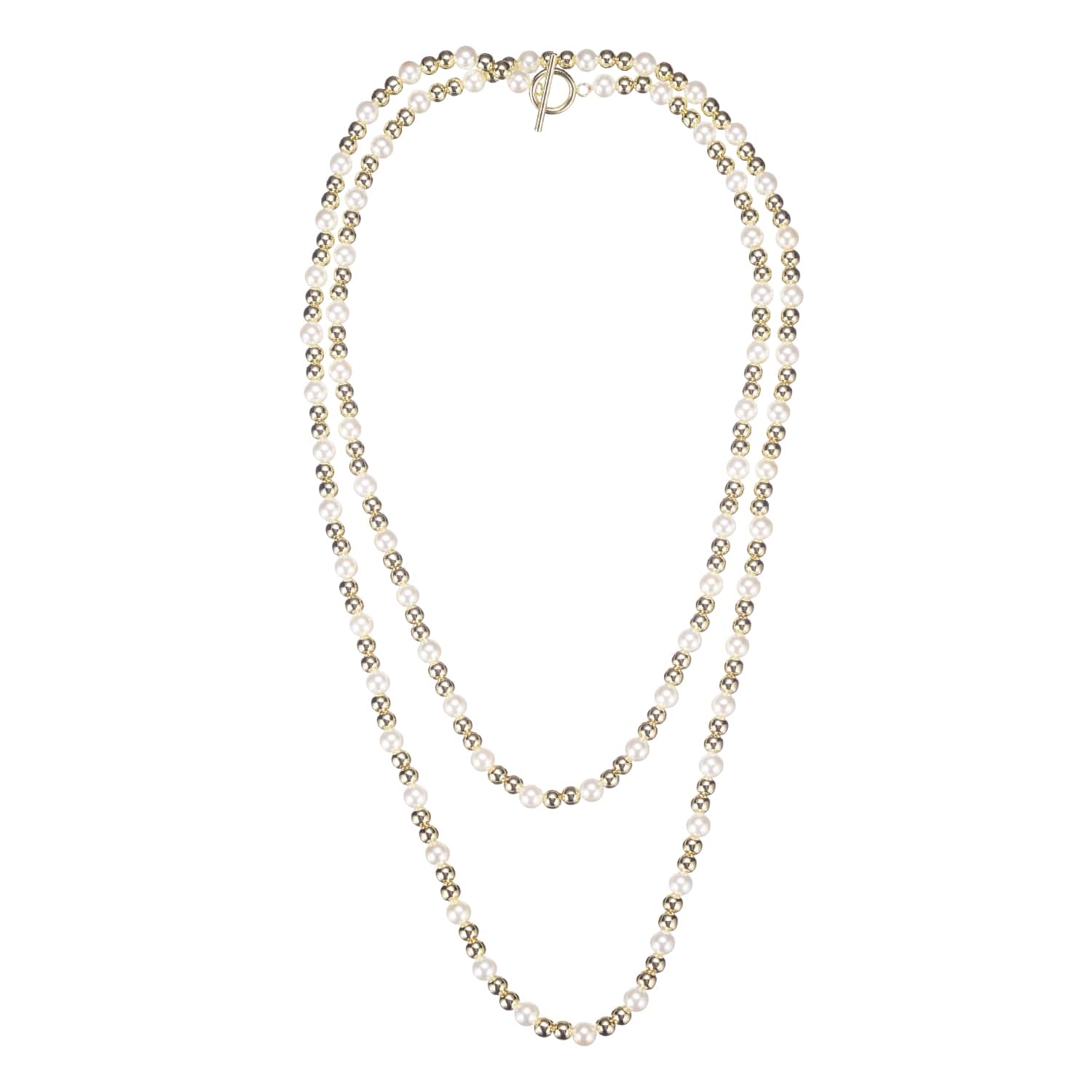 Natalie Wood - Adorned Pearl Necklace in Gold-110 Jewelry & Hair-Natalie Wood-July & June Women's Fashion Boutique Located in San Antonio, Texas