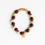 Michelle McDowell - Myles Bracelet - Garnet & Gold-110 Jewelry & Hair-Michelle McDowell-July & June Women's Fashion Boutique Located in San Antonio, Texas
