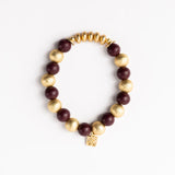 Michelle McDowell - Myles Bracelet - Garnet & Gold-110 Jewelry & Hair-Michelle McDowell-July & June Women's Fashion Boutique Located in San Antonio, Texas