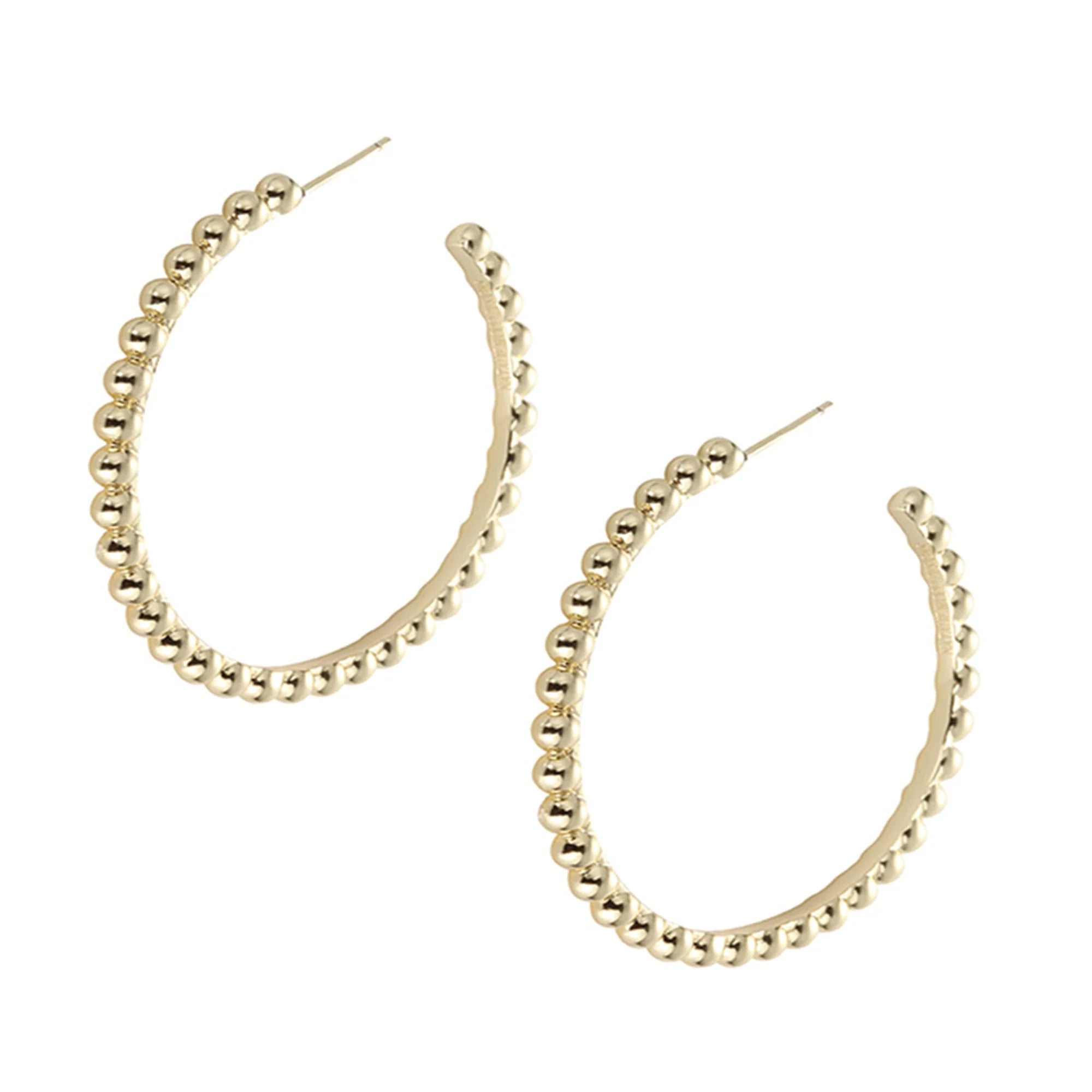 Natalie Wood - Beaded Hoop Earrings-110 Jewelry & Hair-Natalie Wood-July & June Women's Fashion Boutique Located in San Antonio, Texas