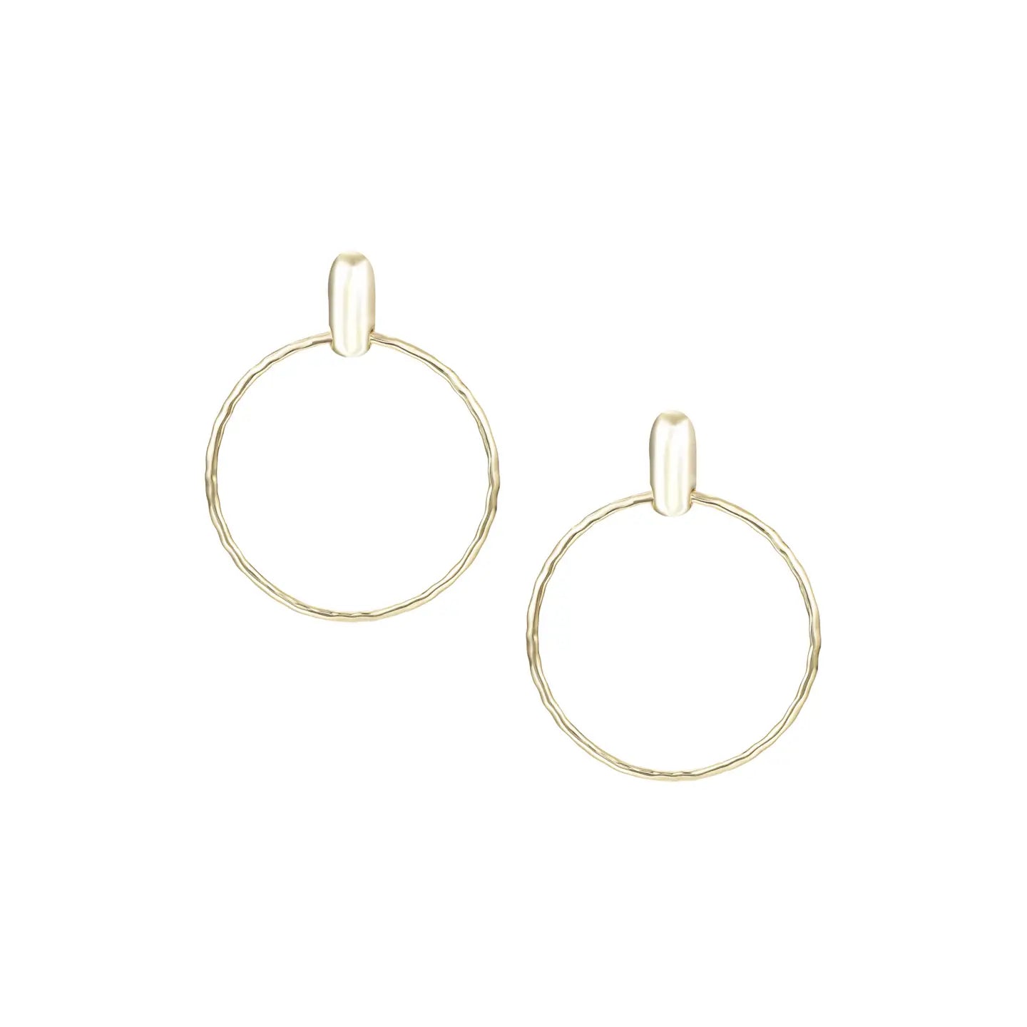 Natalie Wood - Horizon Circle Statement Earrings in Gold-110 Jewelry & Hair-Natalie Wood-July & June Women's Fashion Boutique Located in San Antonio, Texas