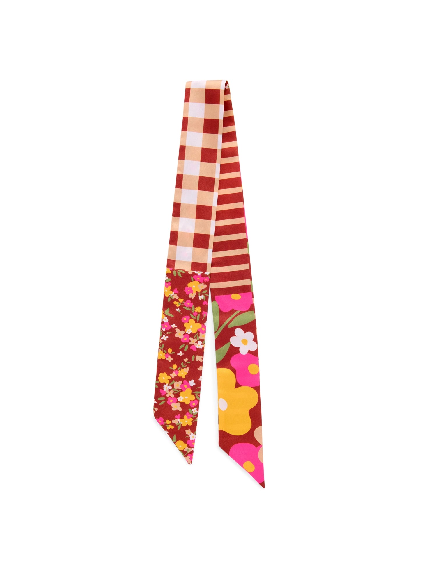 Floral Twilly Scarf - Rust-130 ACCESSORIES-SHIRALEAH-July & June Women's Fashion Boutique Located in San Antonio, Texas