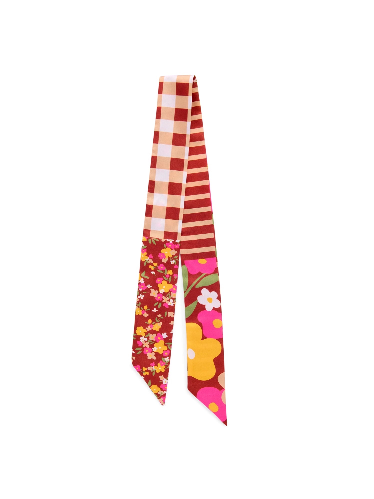 Floral Twilly Scarf - Rust-130 ACCESSORIES-SHIRALEAH-July & June Women's Fashion Boutique Located in San Antonio, Texas