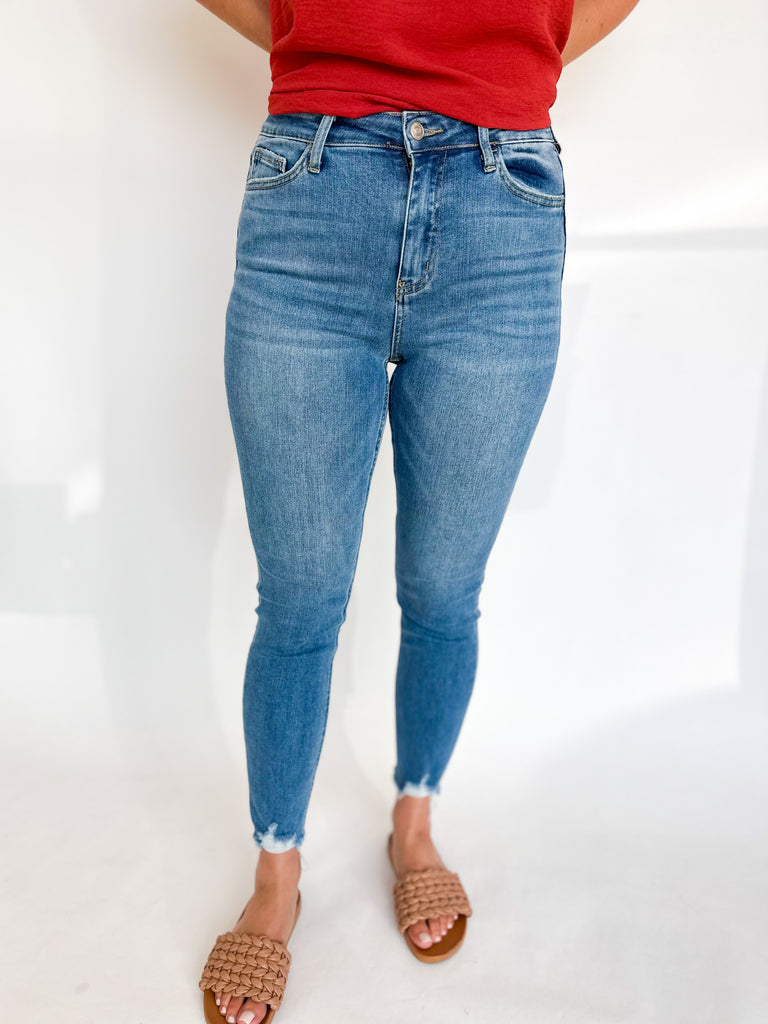 Vervet High Rise Cropped Skinny Jean-400 Pants-VEVERT BY FLYING MONKEY-July & June Women's Fashion Boutique Located in San Antonio, Texas