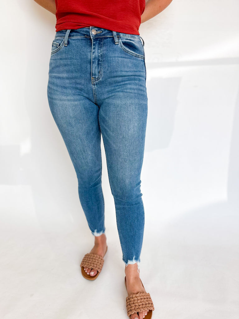 Vervet High Rise Cropped Skinny Jean-400 Pants-VEVERT BY FLYING MONKEY-July & June Women's Fashion Boutique Located in San Antonio, Texas