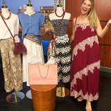 Colette Feminine Lace Midi Dress - Burgundy & Blush-500 Midi-TCEC-July & June Women's Fashion Boutique Located in San Antonio, Texas